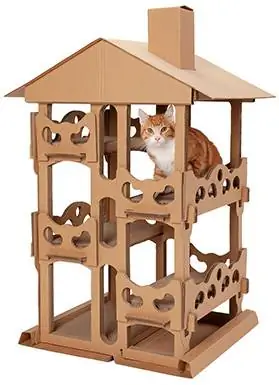 Tiger Tough Tower խաղահրապարակ Ծալքավոր Cat Tree