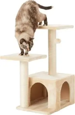 Frisco 28-hauv Faux Fur Cat Tree & Condo