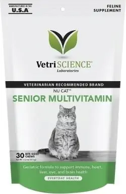 VetriScience Nu Cat Senior Soft Chews Multivitamina para gatos