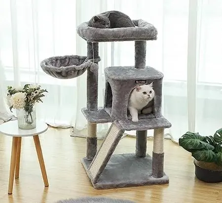 Feandrea Faux Fleece Cat Tree & Condo