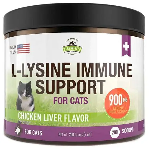 Strawfield Pets Soutien immunitaire à la L-lysine