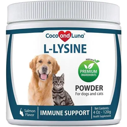 Coco dan Luna L-lysine Powder untuk Anjing & Kucing