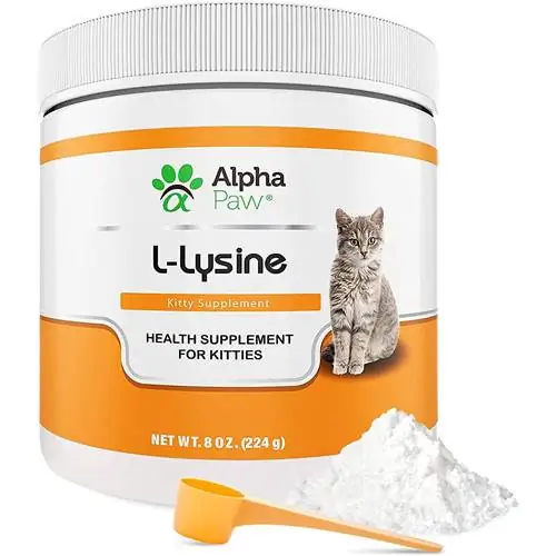 Alpha Paw Cat L-lizīna pulvera papildinājums