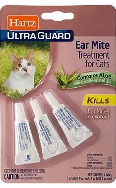 Paggamot sa Hartz Ear Mite para sa Mga Pusa