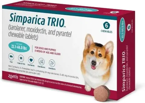 Simparica Trio çeynənən tablet