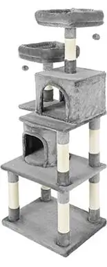 Frisco 61-hauv Faux Fur Cat Tree & Condo