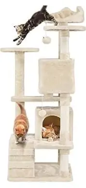 Yaheetech 54.5 "H Multilevel Indoor Cat Tree & Condo