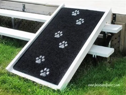 DIY outdoor dog ramp