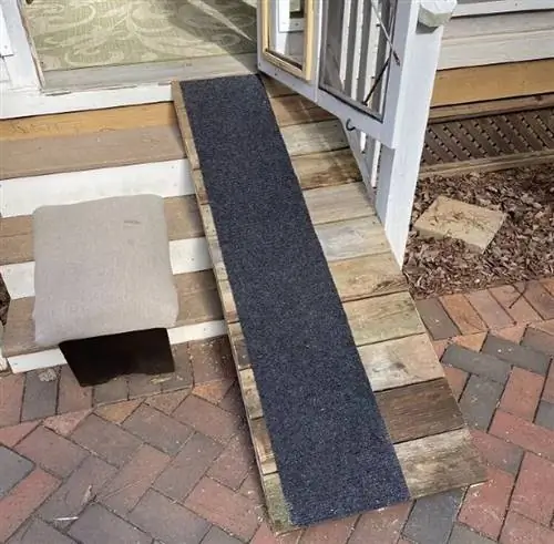 DIY outdoor dog ramp