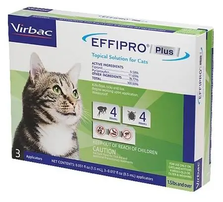 Virbac EFFIPRO Лечение на петна от бълхи и кърлежи за котки