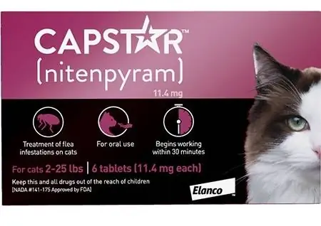 Tratamento oral para pulgas Capstar para gatos