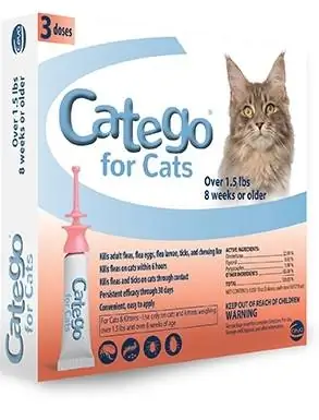 Catego Tratamento para manchas de pulgas e carrapatos para gatos