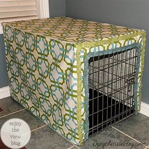 DIY Dog Crate Cover