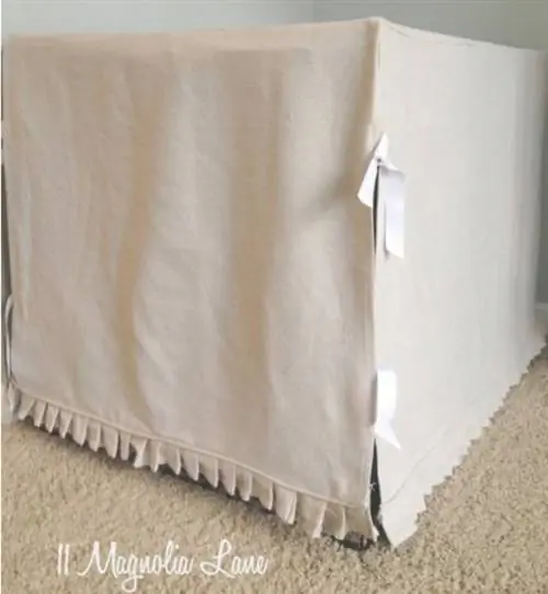 DIY DOG Crate nrog ib tug SLIPcover