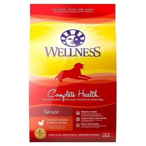 Wellness Complete He alth Senior обезкостено пиле и ечемик суха храна за кучета