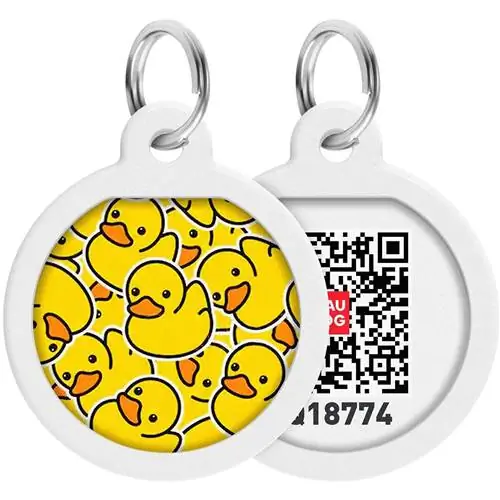 WAUDOG Haustier-ID-Tags aus Silikon mit QR-Code