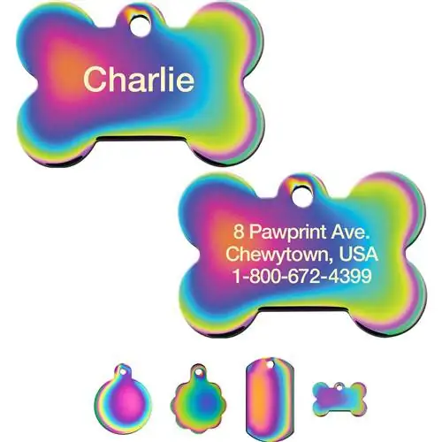 Quick-Tag Coated Metal Personlig Cat ID Tag