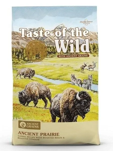 Taste of the Wild Prairie Ancient with Ancient Grains מזון יבש לכלבים - ביזון ובשר צבי צלוי