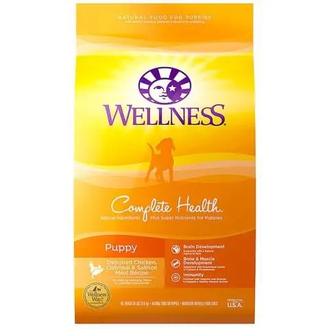 Wellness Complete He alth Puppy Hrană uscată pentru câini Pui, somon și fulgi de ovăz