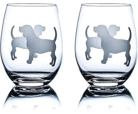 Stemless Beagle Wine Glasses