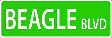 Straßenschild Beagle Blvd