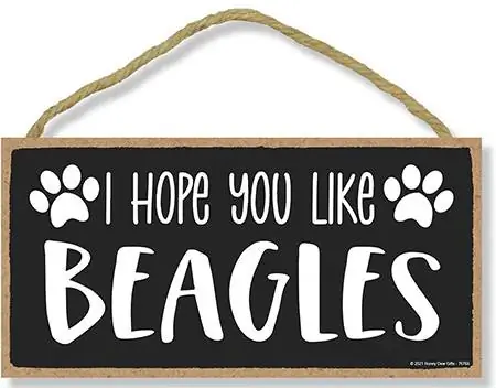 Sana Magustuhan Mo ang Beagles Home Décor Sign