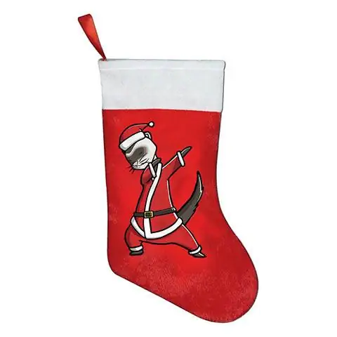 Dabbing Santa Cat Stocking