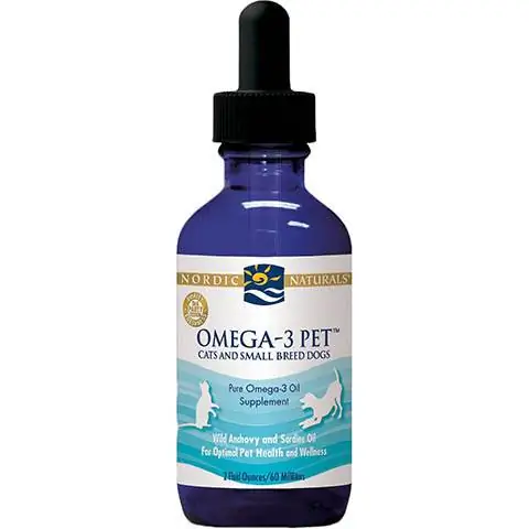 Nordic Naturals Omega-3 Pet Liquid Supplement för katter och små hundar