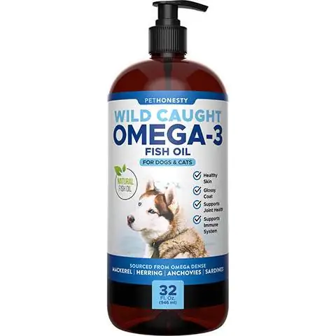 PetHonesty Omega-3 ձկան յուղ իմունային, հոդերի և մաշկի և վերարկուի հավելում շների և կատուների համար