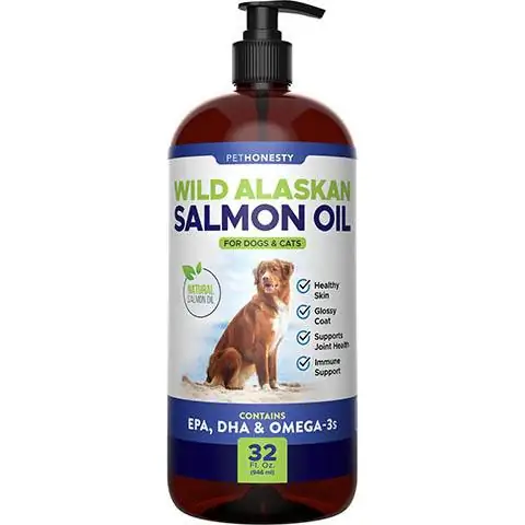 PetHonesty Wild Alaskan Salmon Oil Liquid Supplement para sa Mga Aso at Pusa