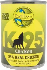 Earthborn Holistic K95 Chicken Recipe Grain Thức ăn cho chó đóng hộp miễn phí