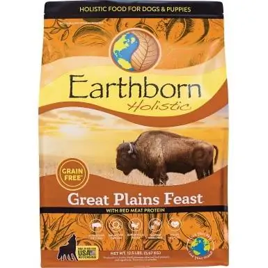 تتغذى من Earthborn Holistic Great Plains على طعام الكلاب الجاف الطبيعي الخالي من الحبوب