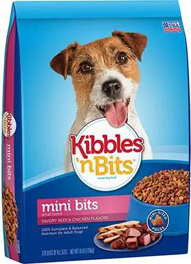 Kibbles and Bits Small Breed Mini Bits Savory Beef and Chicken