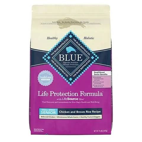 Blue Buffalo Life Protection Formula Small Breed Senior Kylling & Brunris Oppskrift