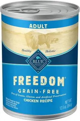 Blue Buffalo Freedom Grain Bure Asili ya Watu wazima Wet Mbwa Chakula