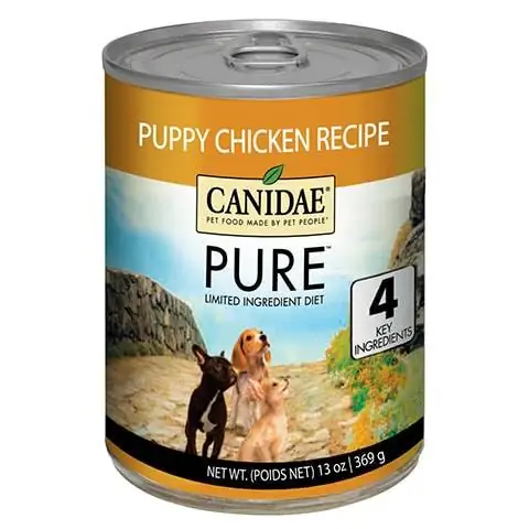 CANIDAE PURE гөлөг, үр тариагүй, хязгаарлагдмал найрлагатай нохойн лаазалсан хоол