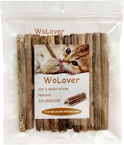 WoLover Silvervine Sticks for Cats, Natural Catnip Sticks