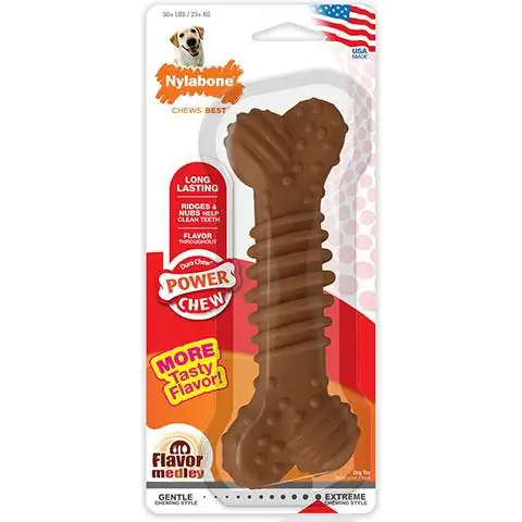 Nylabone DuraChew Textured Bone Chicken Flavour Dog Chew ของเล่น