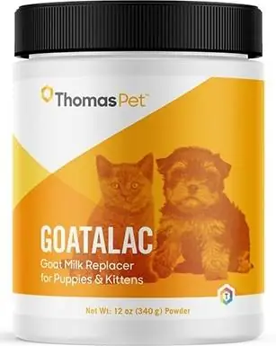 Suplemento para cachorros y gatitos en polvo de reemplazo de leche de cabra Goatalac de Thomas Labs