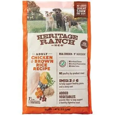 Heritage Ranch ng H-E-B Chicken at Brown Rice Dry Dog Food