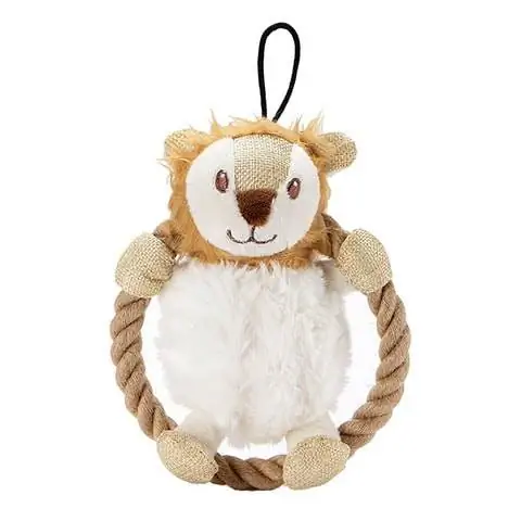 Petique Eco Pet Hula Lion Squeaky კანაფის ძაღლის სათამაშო