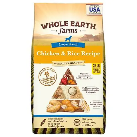 Whole Earth Farms Grani sani Ricetta di pollo e riso di taglia grande