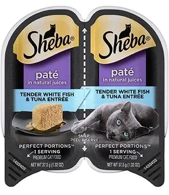 Sheba Perfect Portions Grain-Free Whitefish & Tuna Entree Cat Food Trays