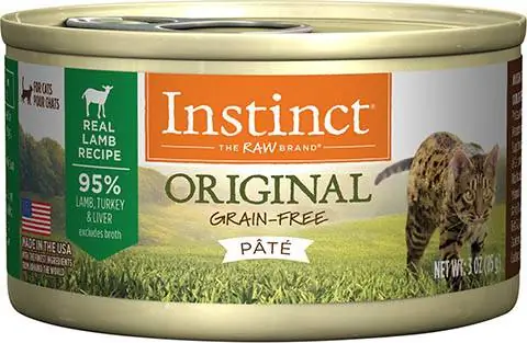 Instinct Original Patè Senza Cereali Vero Agnello Ricetta Cibo per Gatti in Scatola