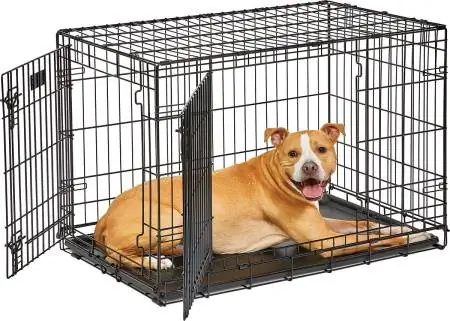 MidWest LifeStages Double Door Collapsible Wire Dog Crate