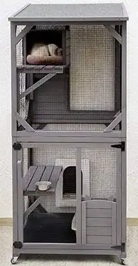 GUTINNEEN Cat House гадаа дугуйтай хашаа