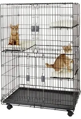 Playpen Kandang Kucing Kawat Frisco yang Dapat Dilipat