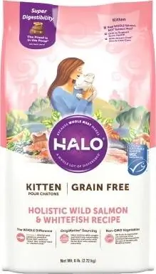 Ξηρά τροφή για γάτες Halo Holistic Wild Salmon