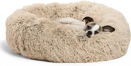 5Beste Vriende deur Sheri The Original Calming Shag Fur Donut Cuddler Cat & Dog Bed