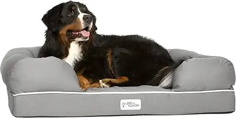 PetFusion Ultimate Lounge Memory Foam Mbështetëse Shtrati i Qenit